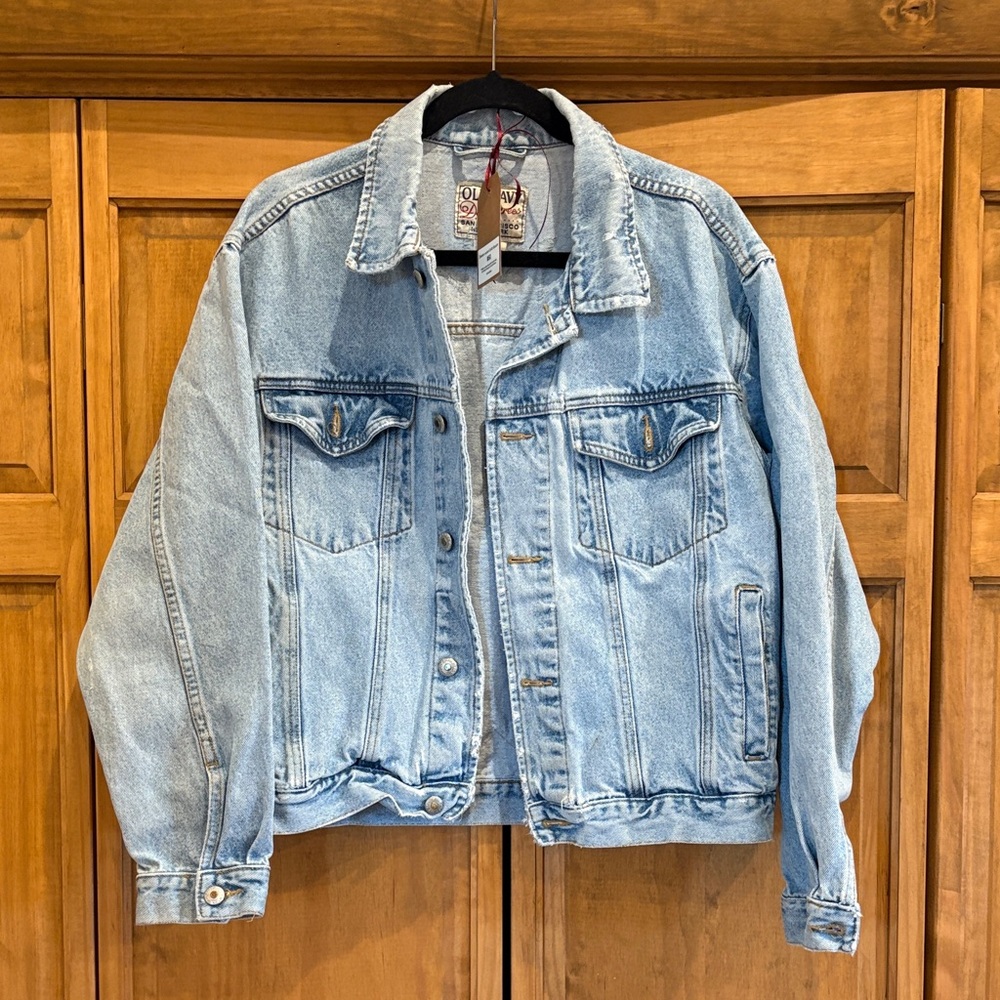 Handmade Patchwork Denim Jacket with Vintage Jean… - image 4